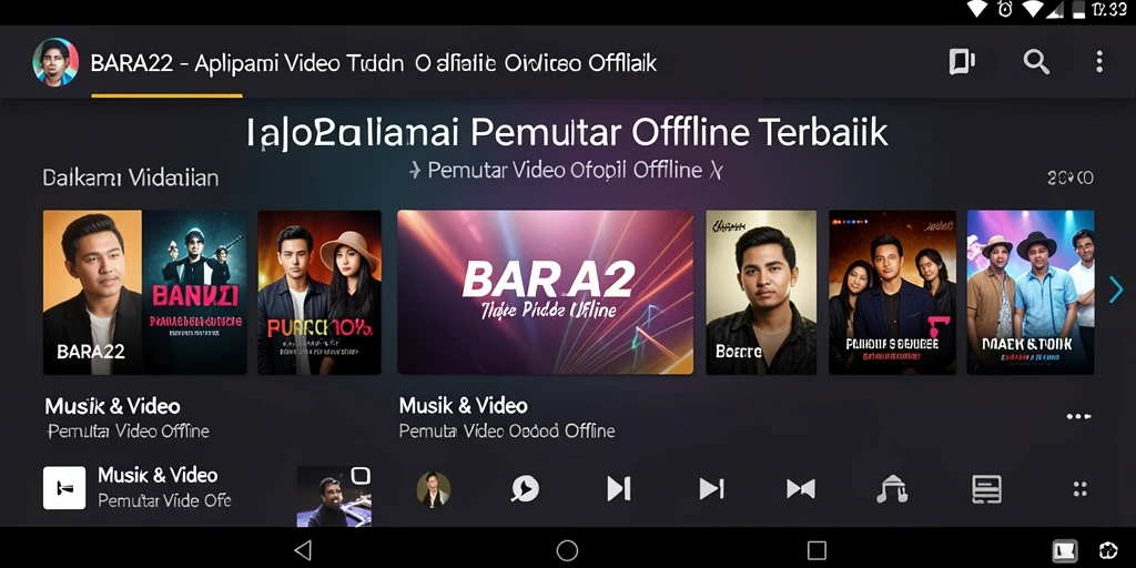 Antarmuka BARA22 yang ramah pengguna dan fitur menarik.