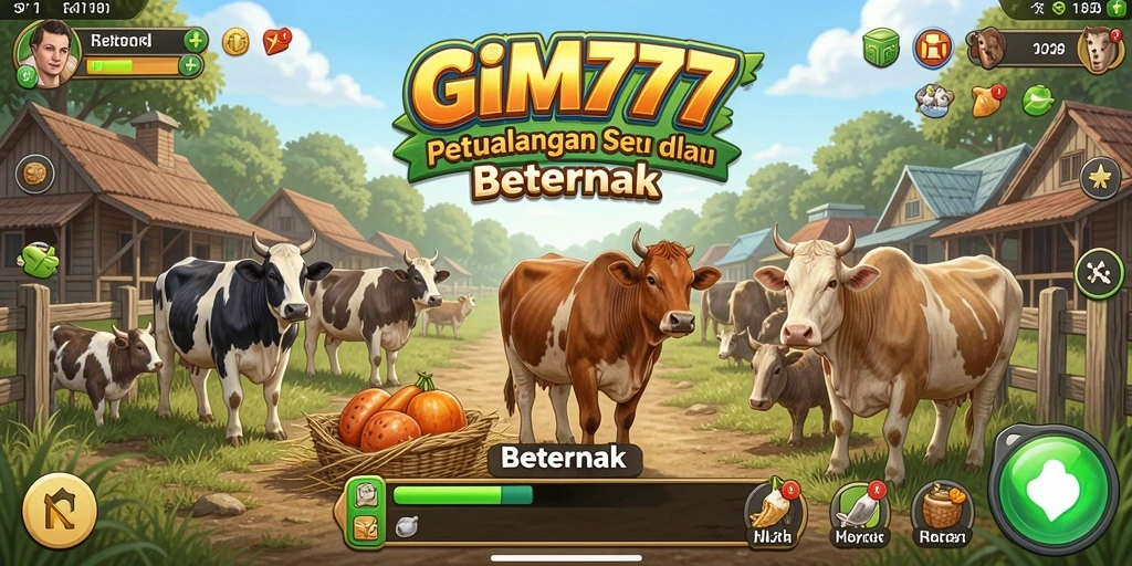 Tampilan antarmuka GIM777 yang menarik dan fungsional untuk Beternak.