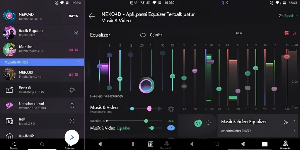 Antarmuka aplikasi NEKO4D menampilkan fungsi Equalizer yang menarik.
