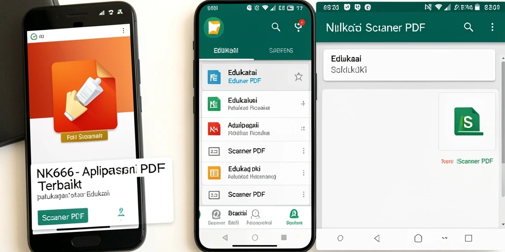 Tampilan antarmuka aplikasi Scanner PDF NK666 yang mudah digunakan.