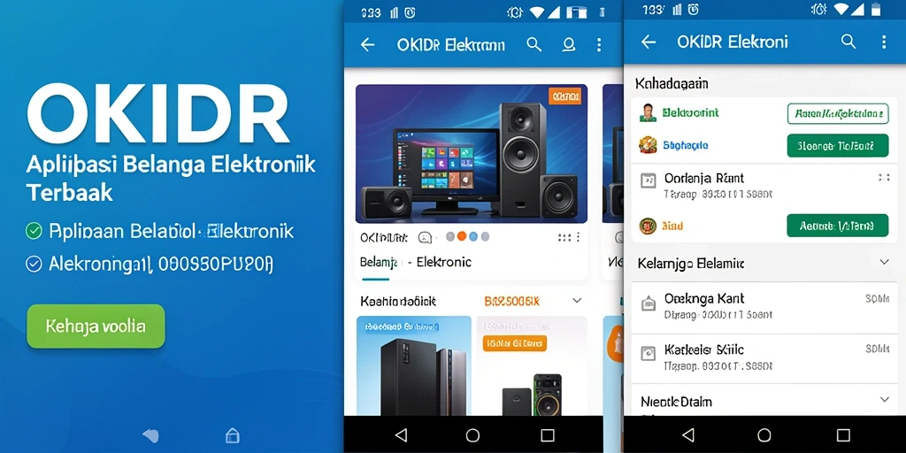 Screenshot OKIDR menampilkan antarmuka belanja Elektronik yang user-friendly.