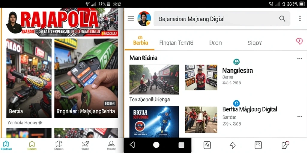 Antarmuka RAJAPOLA menampilkan berita terbaru dengan jelas.