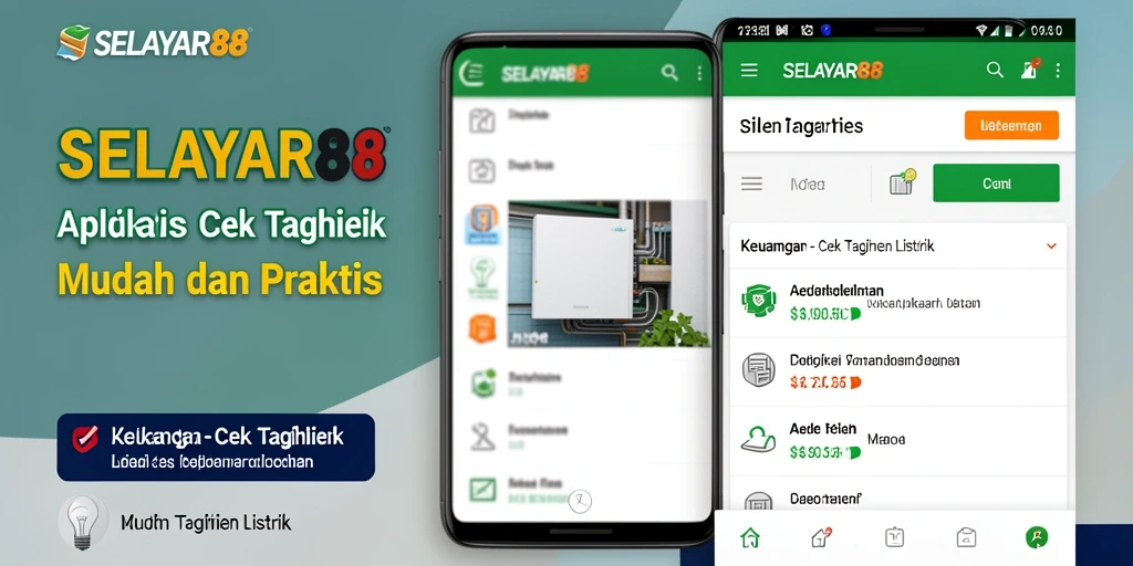 Tampilan antarmuka utama aplikasi Cek Tagihan Listrik SELAYAR88.