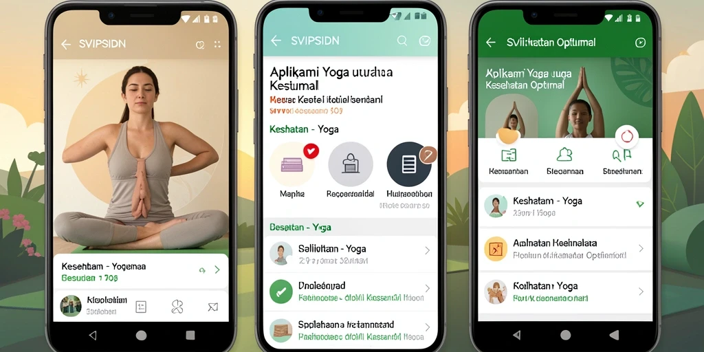 Antarmuka intuitif aplikasi Yoga SVIPSIDN yang memudahkan pengguna.
